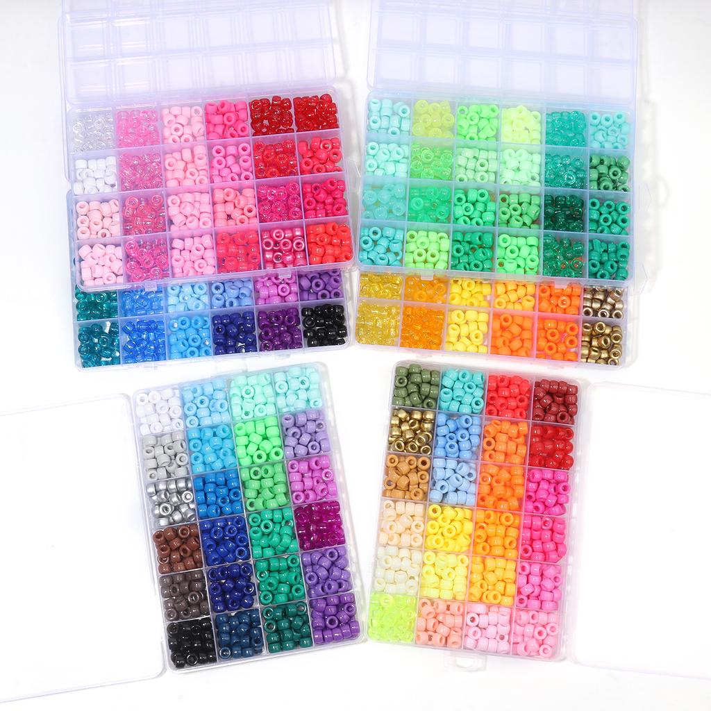 1 компл., 480 шт./кор., 24 сетки, набор бусин пони для изготовления ювелирных изделий, набор из 6 стилей конфетных бусин, акриловые радужные бусины для изготовления браслета, ожерелья, цепочки,
