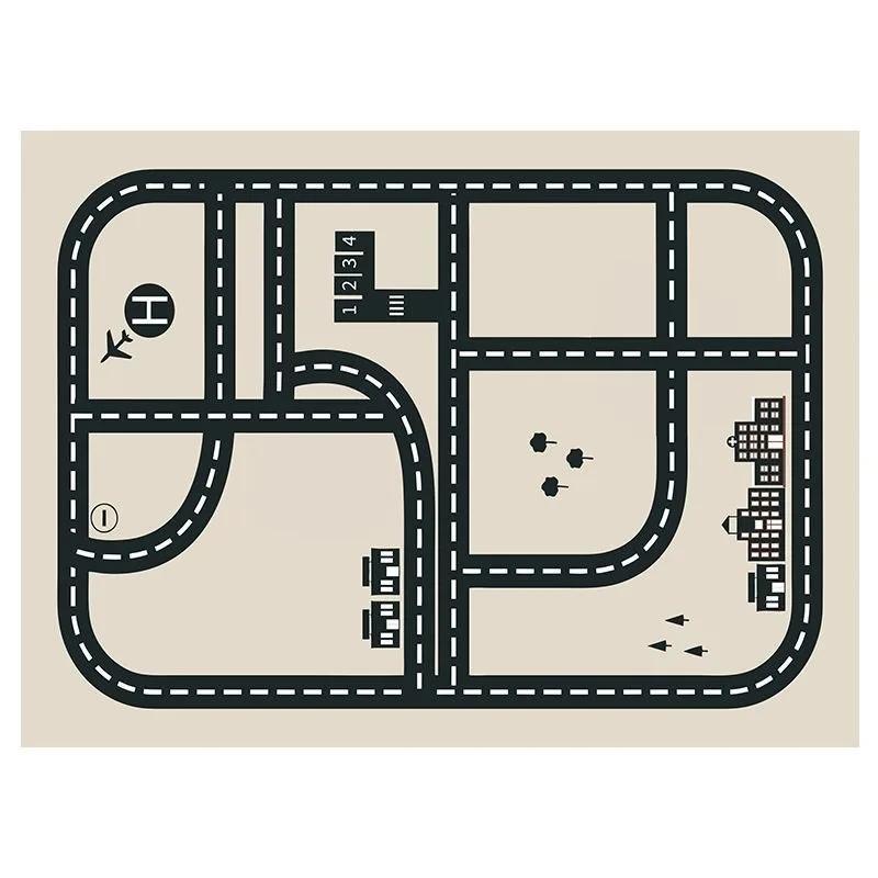 Cartoon Traffic Rug – Early Learning Crawling Mat for Kids | Dirt-Resistant Wear-Resistant Non-Slip Floor Mat Easy to Clean