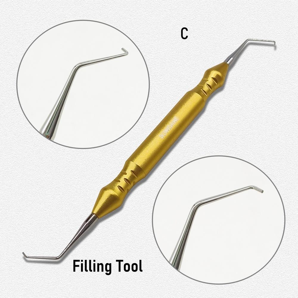 1 шт. Набор стоматологических эндодонтических инструментов для пломбирования, носитель костного графта МТА, стоматологический шпатель для пломбирования, стоматологический инструмент-нож, костная мельница-компактор, гладилка