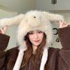Warm Ear Protection Hat Fluffy Cycling Hat Cute Winter Plush Hat  Women