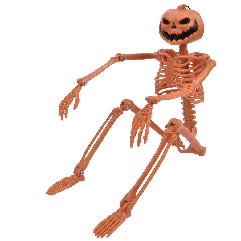 Halloween Poseable Human Skeleton Full Life 35.43 Inch Large Size Props Party Decor