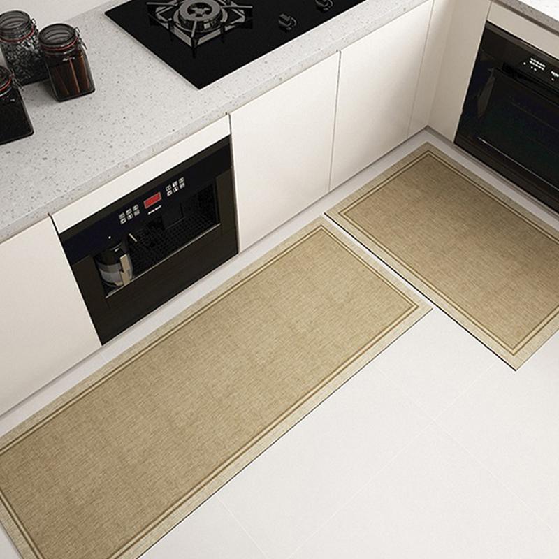 Carpet for Kitchen Anti-slip Oil-proof Floor Mat Pvc Leather Waterproof Special Rug Long Strip Solid Color Foot Mats Alfombrar
