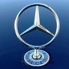 Car Sticker 1Pcs 44mm 3D Zinc Alloy Car Front Hood Emblem Bonnet Label Badge for Mercedes Benz W204 W210 W220 W212 C180 C200 Car