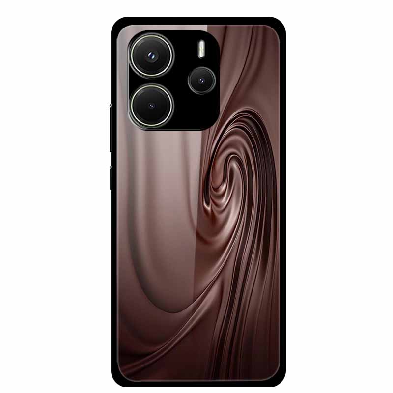 For Redmi Note 14 4G Phone Case Note14 Coque Hard Tempered Glass Back Cover For Xiaomi Redmi Note 14 5G Case Shell Soft Bumper