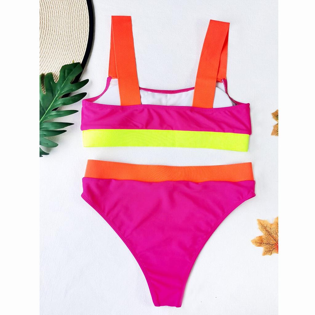 Женский купальник, женский лоскутный купальник, бикини с высокой талией, сексуальный комплект бикини, купальный костюм с эффектом пуш-ап, купальный костюм Biquini