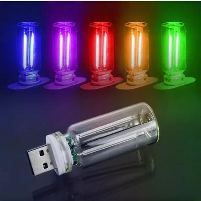 USB ночник цветной 5V сенсорный затемняющий USB-лампочка светодиодная нить накаливания стеклянная ретро-лампочка Эдисона украшение автомобиля защита глаз
