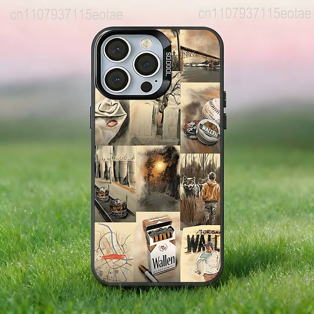 Чехол для телефона M-Morgan singer W-Wallen MW для iPhone 17,16,15,14,13,12,11,Pro,XS,Max,Plus,Mini,SE4,E Черный Матовый Ударопрочный Чехол