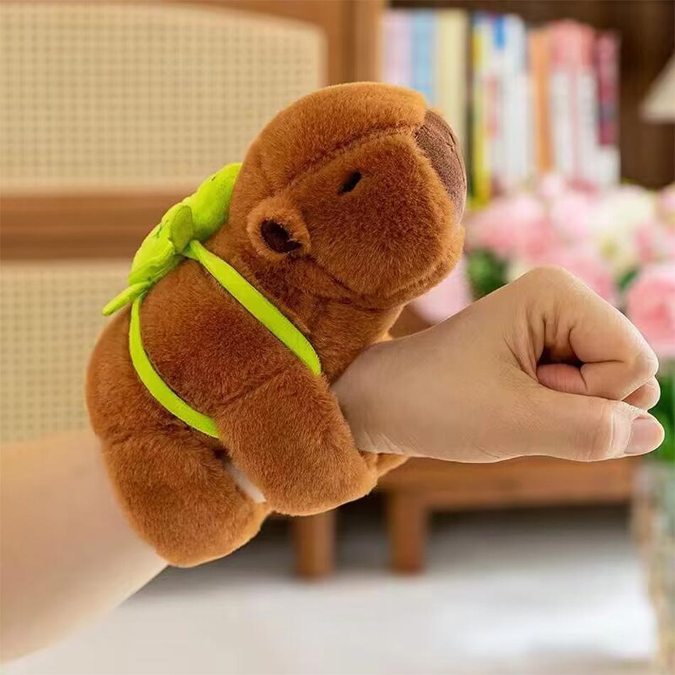 Новые игрушки-хлопушки-капибары, браслет-хлопушка, плюшевое кольцо для руки капибары, забавные поп-круги, детский рождественский подарок