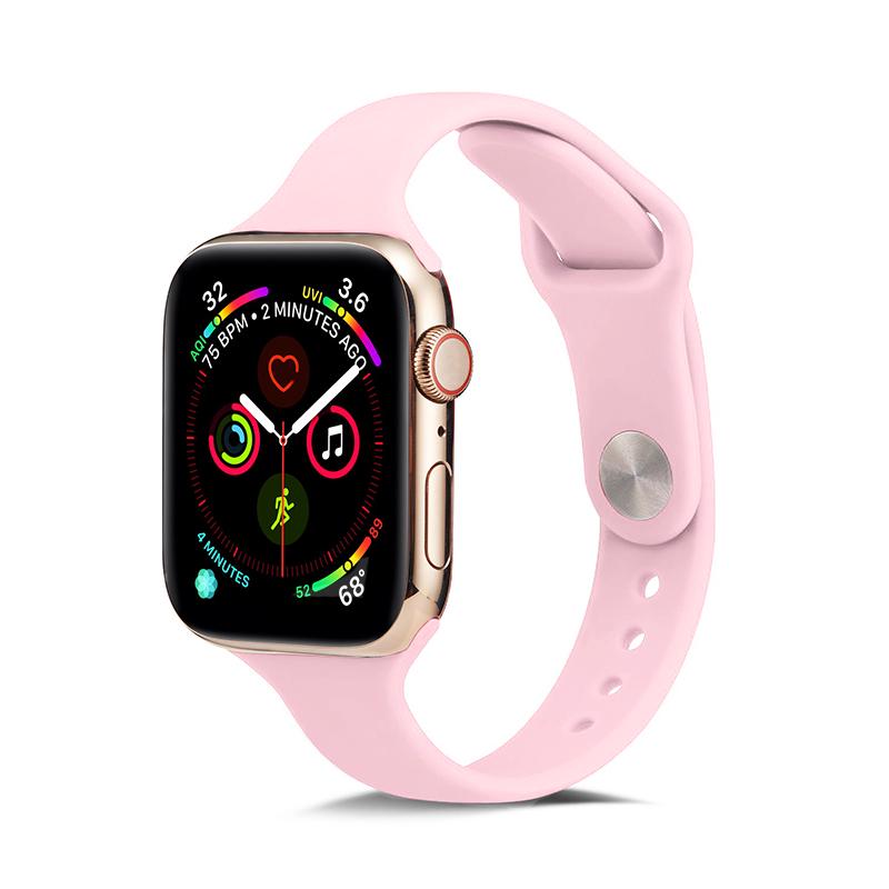 Мягкий тонкий силиконовый спортивный ремешок для Apple Watch 5 4 3 2 1 38 мм 42 мм, резиновый ремешок для часов для Iwatch series 5 4 40 мм 44 мм
