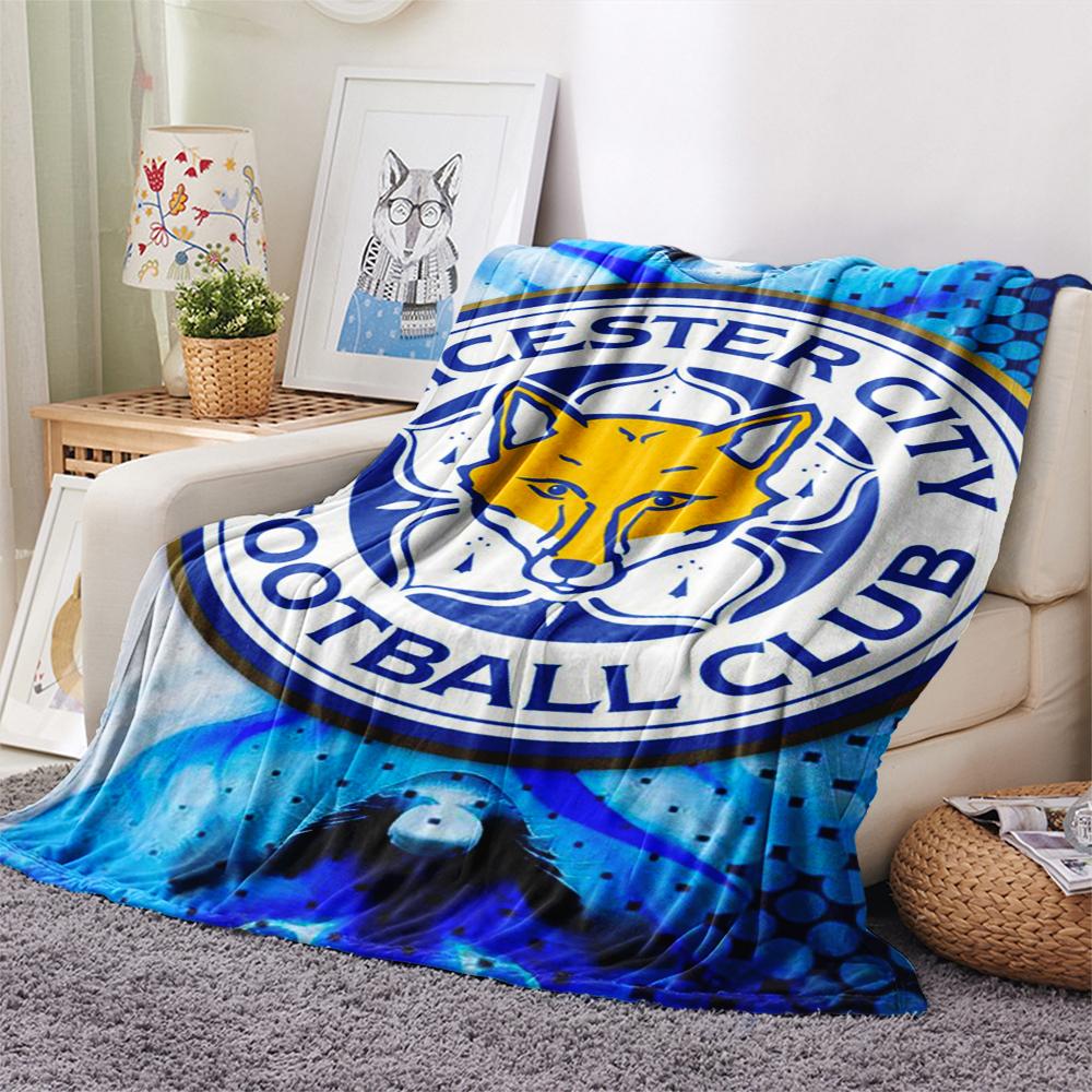 1pc leicester city Print Flannel Blanket, High quality Comfortable for All Seasons, Home Decor, Warmth and Comfort, Perfect for Christmas Gifts70