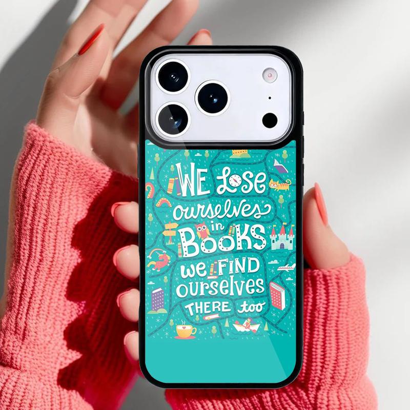 Читать книги Библиотека Книжная полка Цитаты Чехол для телефона для iPhone 17 Air 16e 15 14 13 Pro Max Задняя крышка для 12 11 Pro Coque