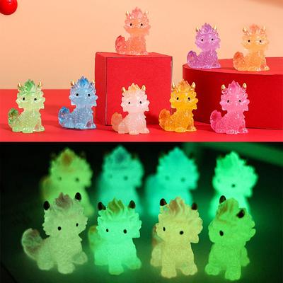 Год Дракона Luminou Dragon Kirin Dragon Микро Ландшафтные Украшения Благоприятный Зверь Кукольный Домик Декор Настольные Подарки Год