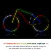 2Rolls Bicycle Cycling Reflective Stickers Security Wheel Decal Stripe Tape (Yellow)