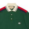 GUCCI Polo Shirts Men's Green Polo Collar Thin Straight Fit 737656-XJF4V-3754