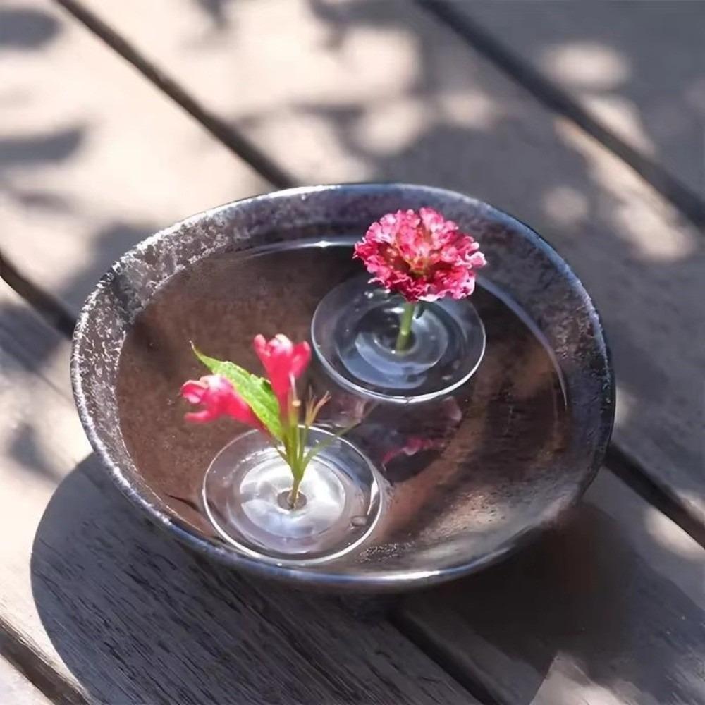 10Pcs Round Clear Floating Flower Vase Water Floating Flower Arranger Home Office