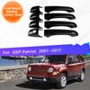 Хромированная накладка на ручку двери автомобиля, набор накладок для JEEP Patriot Liberty Russi 2007 ~ 2017, Blcak, хромированный Стайлинг, внешняя часть