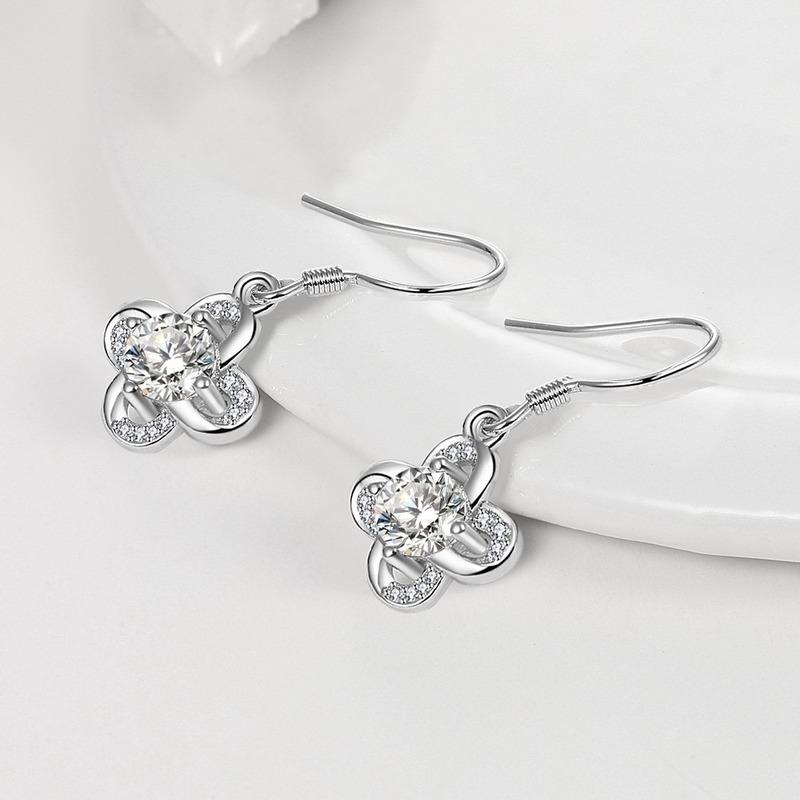 Lindon Copper Alloy Zircon Earrings Drop Earrings For Women Wedding Party Gift