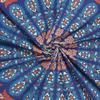 Bless International Handmade Indian hippie Bohemian Psychedelic Peacock Mandala Wall hanging Table Cloth Bedding Tapestry (Golden Blue White)