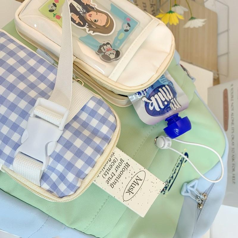 Школьный рюкзак для студента, женский, контрастный цвет