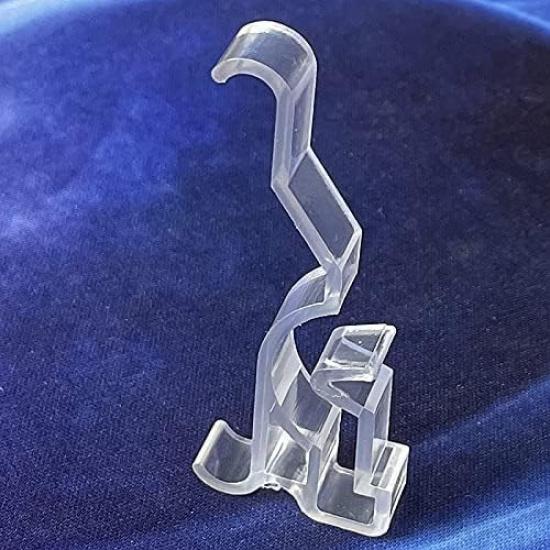 Valance Clips 12pcs 2.5" Clear Plastic Hidden Retainer Holder tallation Bracket for 2inch Horizontal Wood and Faux Wood Blinds with a 2-1/2" (64mm)
