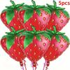 5 Штук Клубничные Фольгированные Шары Украшения для Дня Рождения Летняя Фруктовая Вечеринка Свадебные Фестивальные Украшения Шары Подарки