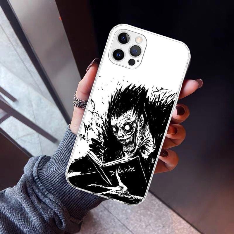 N-Note D-Death Anime Ryuk Phone Case For iPhone 17 Air 16 15 Pro Max 14 Plus 13 Mini 12 11 Cover 7 8 SE Silicone Shell Print Fun