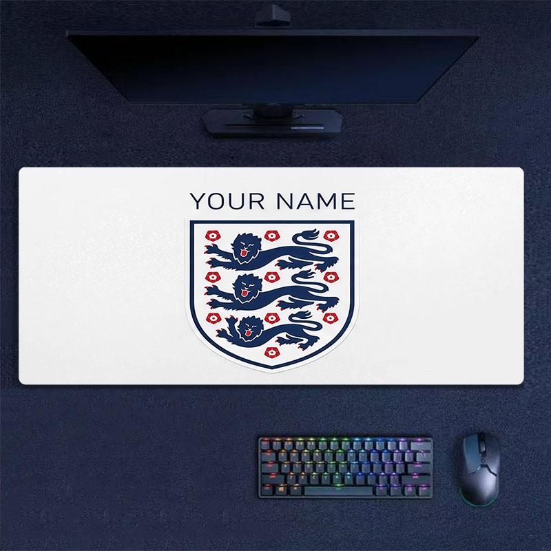 Custom Name,England Mouse Pad, Large Gaming Desk Mat, Non-slip XXL Mousepad for Laptop & Tablet, Mini PC Playmat with Stitched Edges