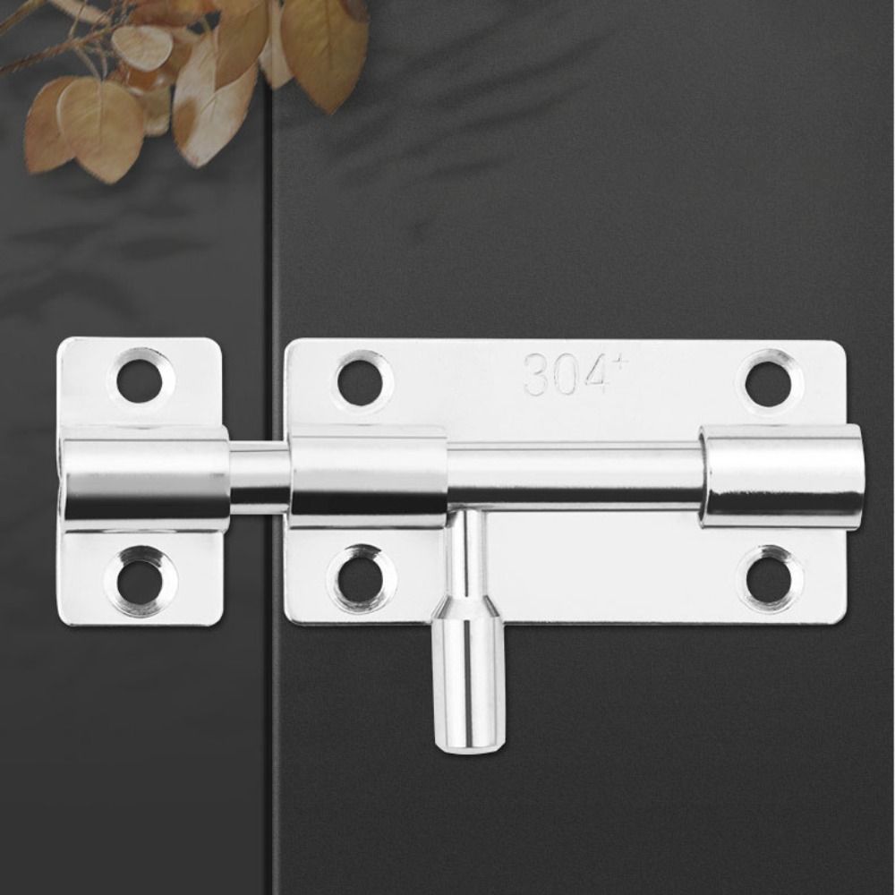 Дверной замок из нержавеющей стали, серебристый/черный, противоугонный, прочный, дверной замок для деревянной двери