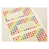 12 School Adhesive Labels - Rectangle - Small Multi-colored Hearts