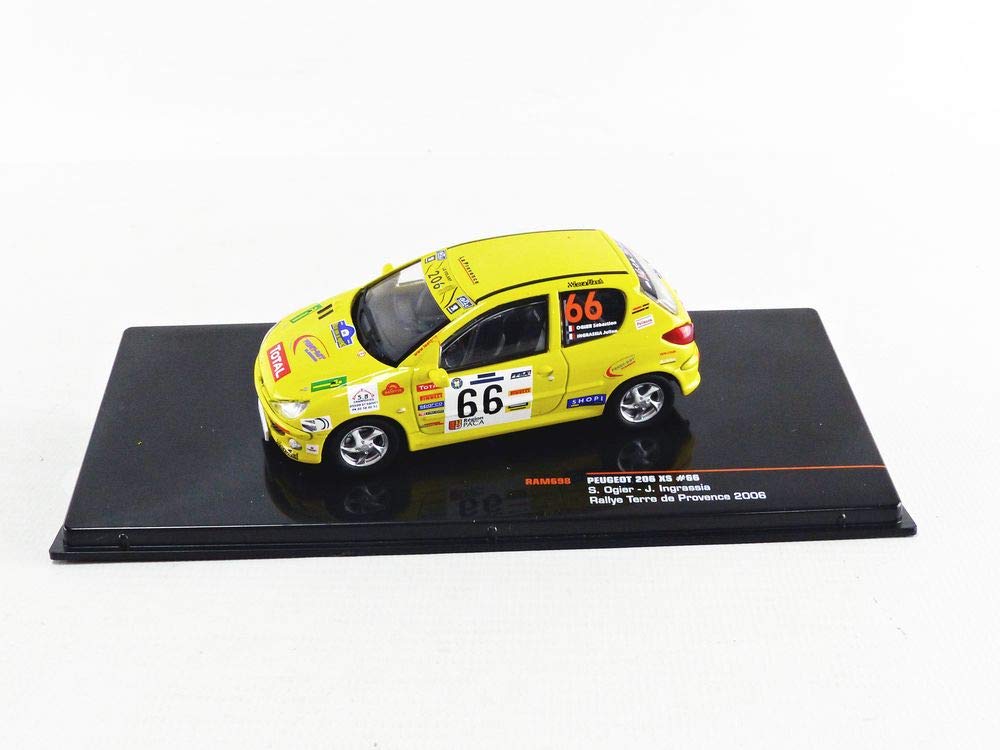 Масштаб IXO Peugeot 206 XS 2006 Rally Terre de Provence Ingrassia 1/43 #66 S. Ожье/Дж.