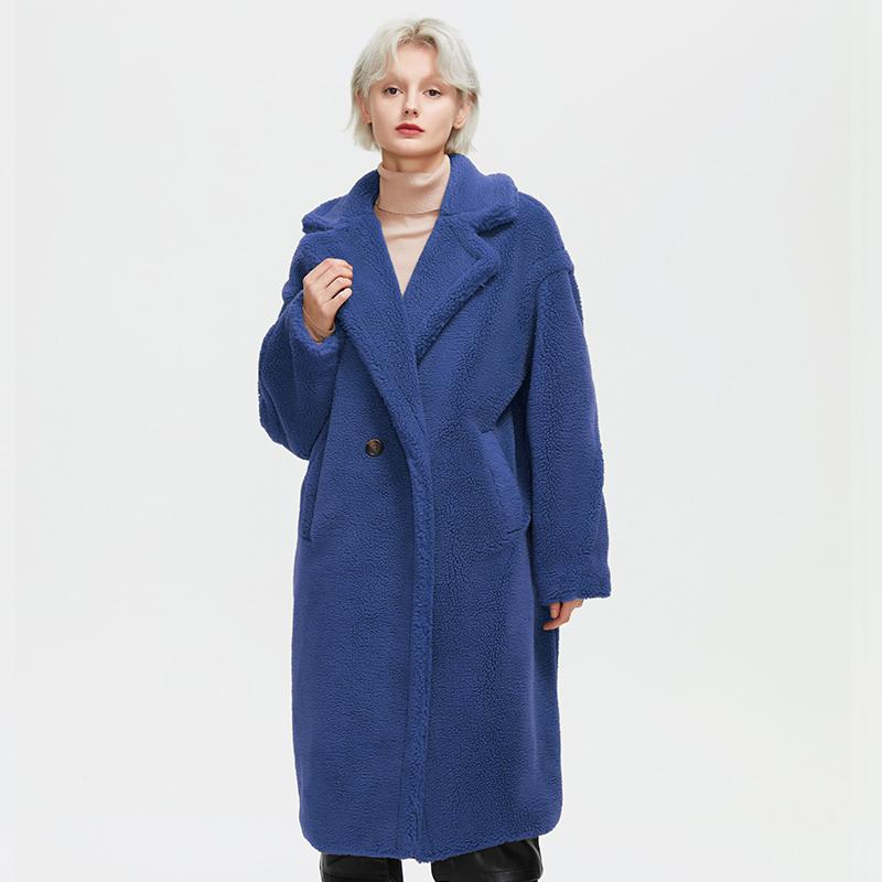 ziai Пальто Тедди с заниженными плечами и наклонными карманами