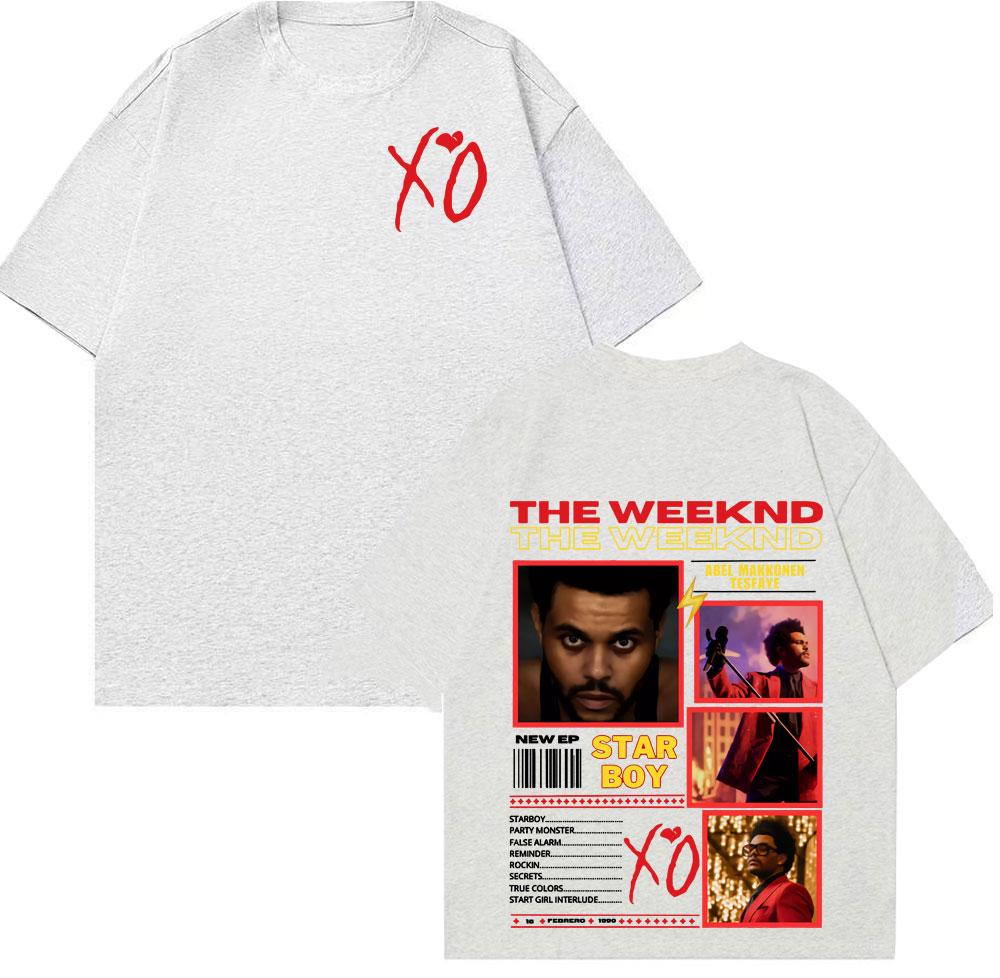 Графическая футболка с принтом рэпера The Weeknd, тур в поддержку альбома Xo 2025, мужская мода, хип-хоп, панк, уличные футболки, повседневная хлопковая футболка оверсайз