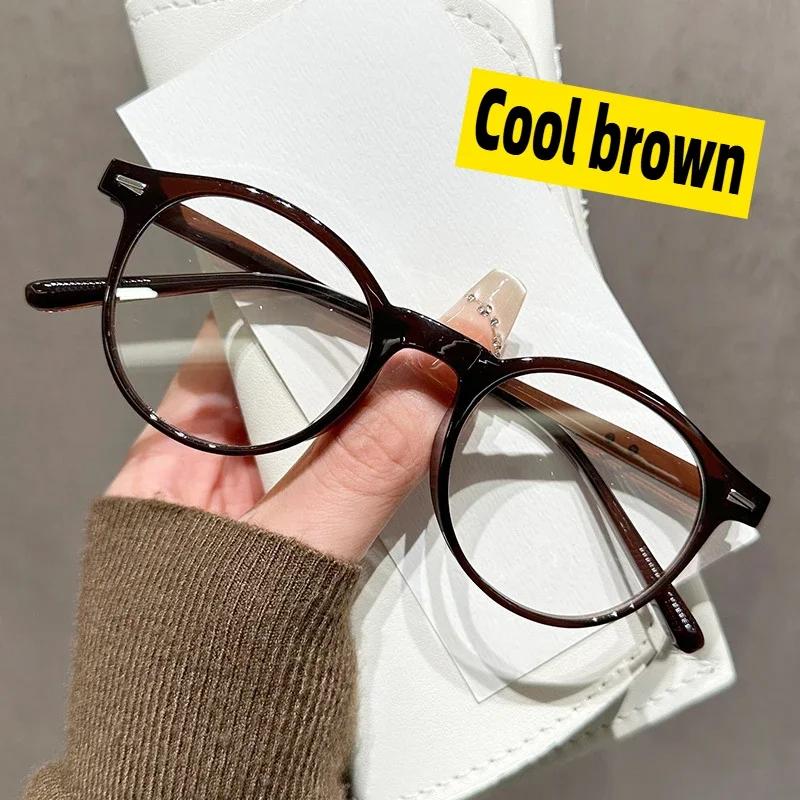 Leisure Oval Frame Ultra Light Blue Light Ordinary Glasses Anti Radiation Men And Women'S Eye Protection Anti Blue Light Glasses