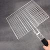 Fish Vegetable Grill Basket Stainless Steel BBQ Grilling Basket Portable Folding Barbecue Camping Grilling Rack for Fish Vegetables Shrimp
