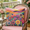Colorful Floral Pattern Cushion Cover Soft Plush Throw Pillow Cover DoubleSided Decorative Cushion Case Sofa Bedroom Home Decor