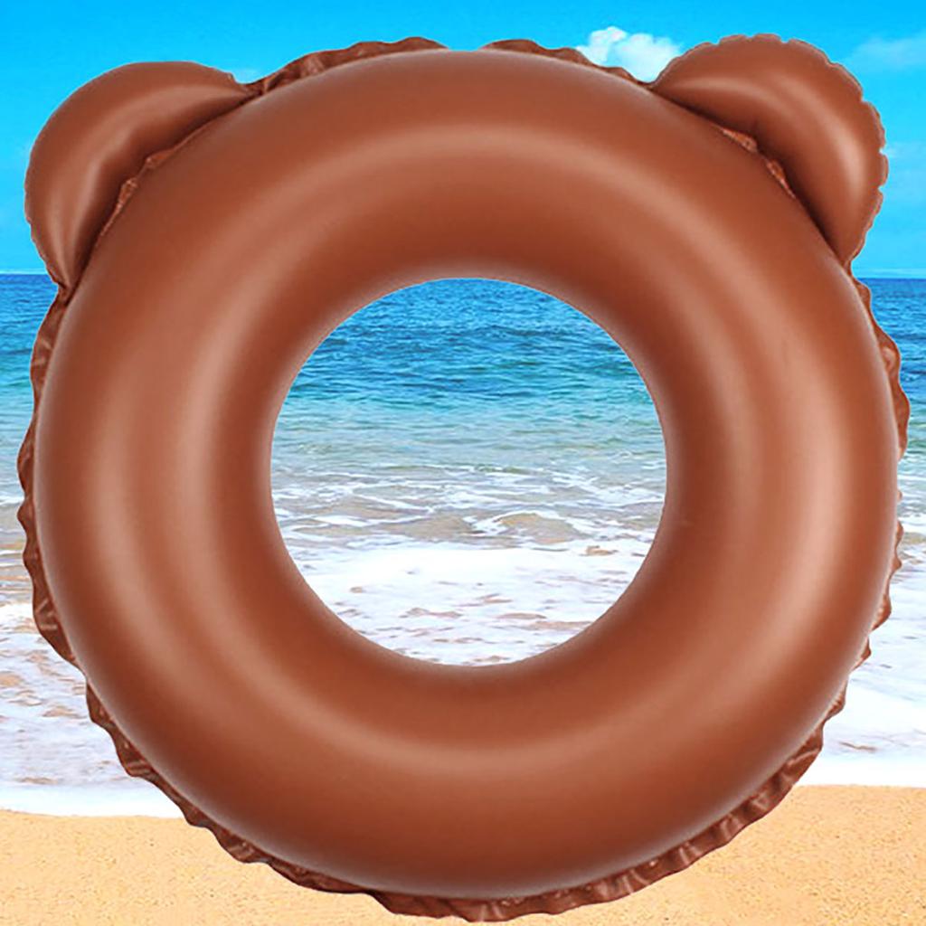 1 шт., кольцо для плавания с утолщенной ручкой в ​​виде медведя, детское водное игровое сиденье, плавающие безопасные надувные водные игрушки