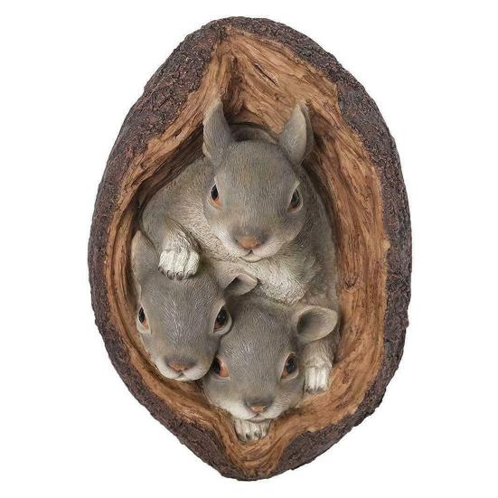 Милая коллекционная фигурка белки, смола, тонкая работа, садовый декор для дома