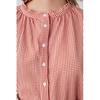 Blouses & Shirts Judge Collar Gingham Balloon Sleeve Shirt