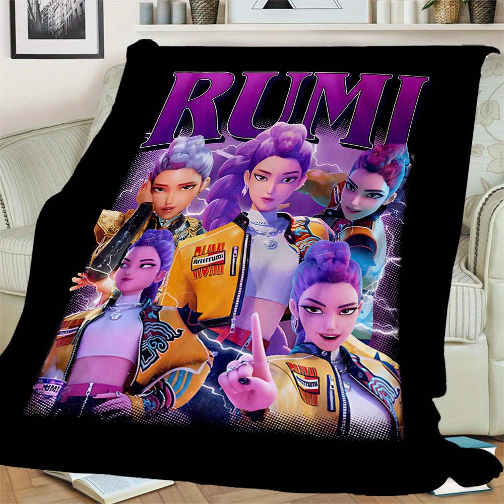 1Pc RUMIFashion Print Flannel Blanket, Comfortable for All Seasons, Home Decor, Warmth and Comfort, Perfect for Christmas Gifts821085