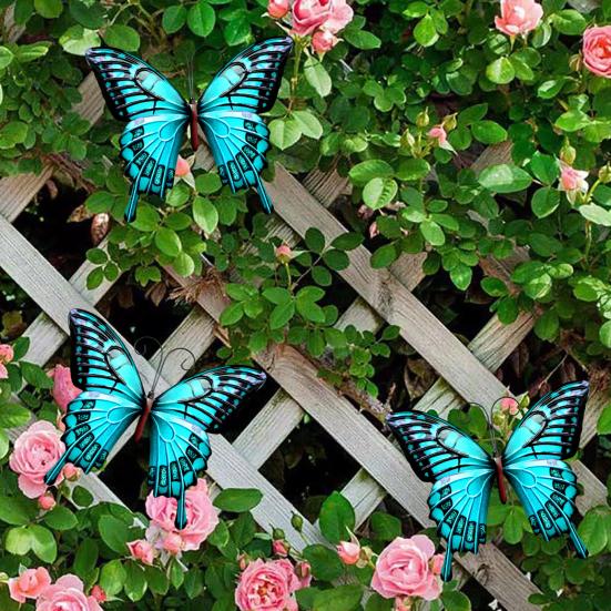 Iron Butterflies Wall Decoration Home Living Outdoor Room Bathroom Indoor Office Metal Wall Art