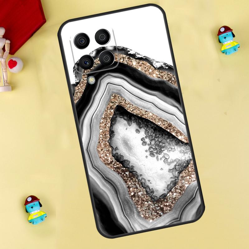 Роскошный чехол-органайзер с золотой фольгой для Samsung Galaxy M35 M55 M15 M11 M12 M13 M14 M06 M16 M36 M56 M31 M53 M32 M52 M34 M54