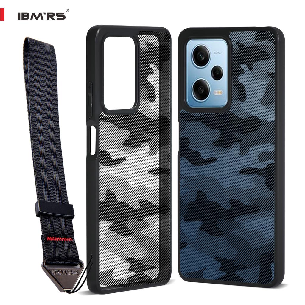 (Comes with Wrist Strap)ibmrs for Xiaomi Note12 Pro/POCO X5 PRO 5G ,camouflage Simple Shockproof Phone Protective Case
