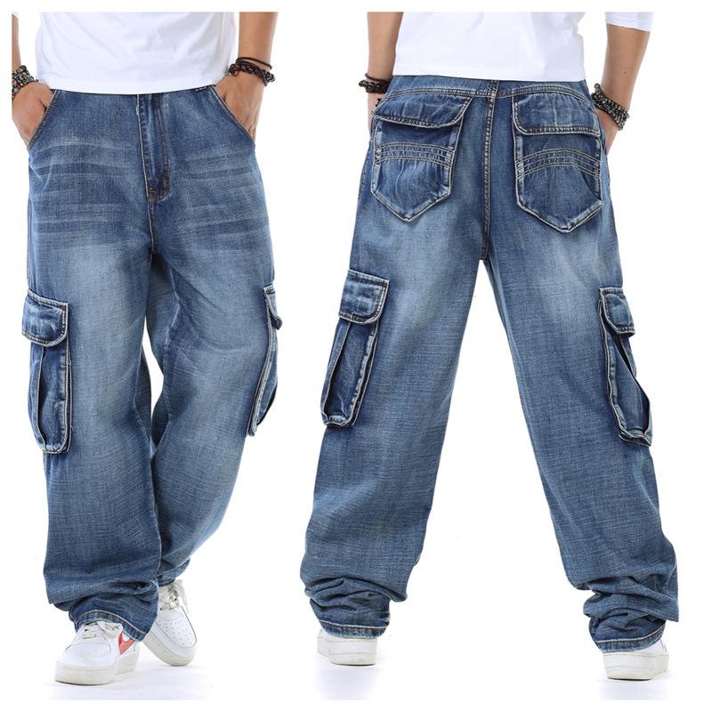 Men's Spring and Autumn Plus Size Cotton Loose Jeans