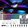 22 в 1 Автомобильные светодиодные ленты RGB 64 цвета Универсальные светодиодные ленты для интерьера Скрытая акриловая лента Лампа атмосферы «Симфония» Полные цвета через приложение