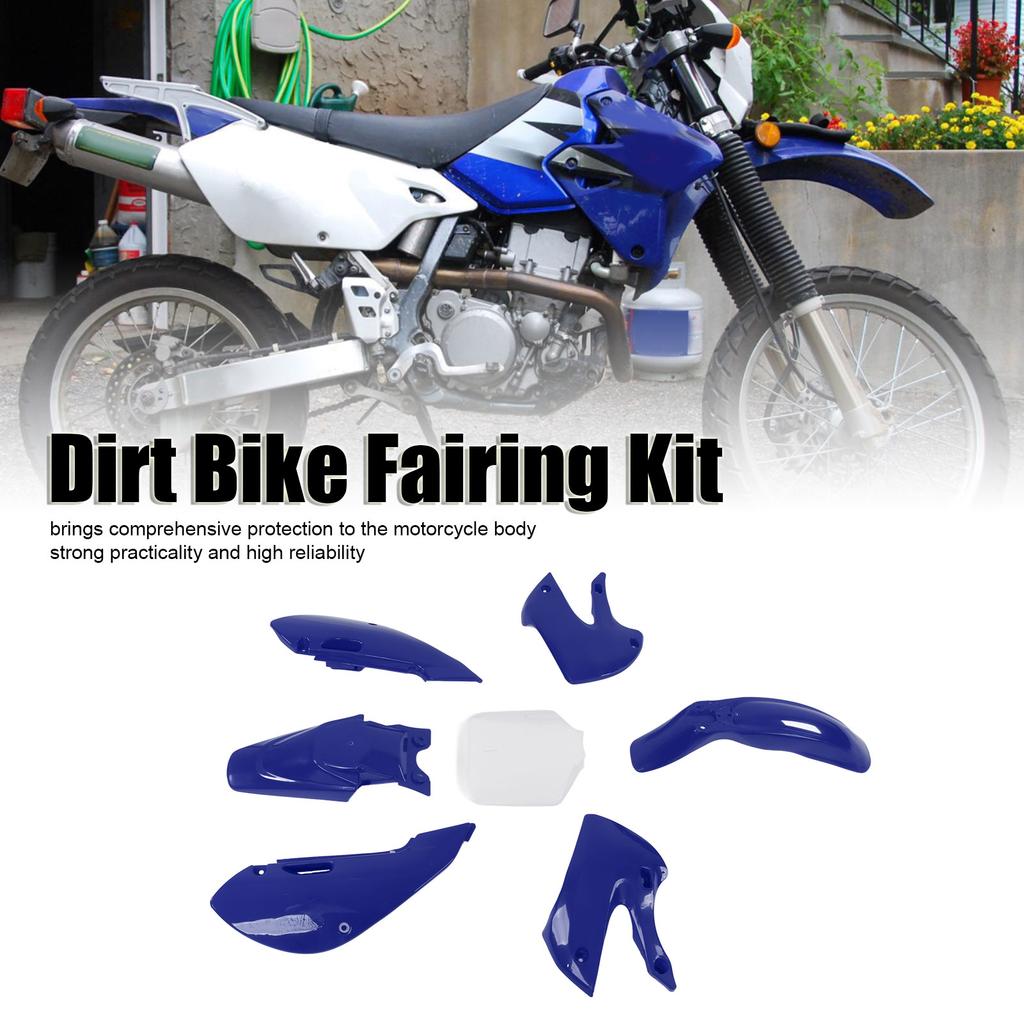 7pcs Dirt Bike Plastic Fairing Kit Body Work Fairing Set Motorcycle Accessories Replacement for KLX110 KX65