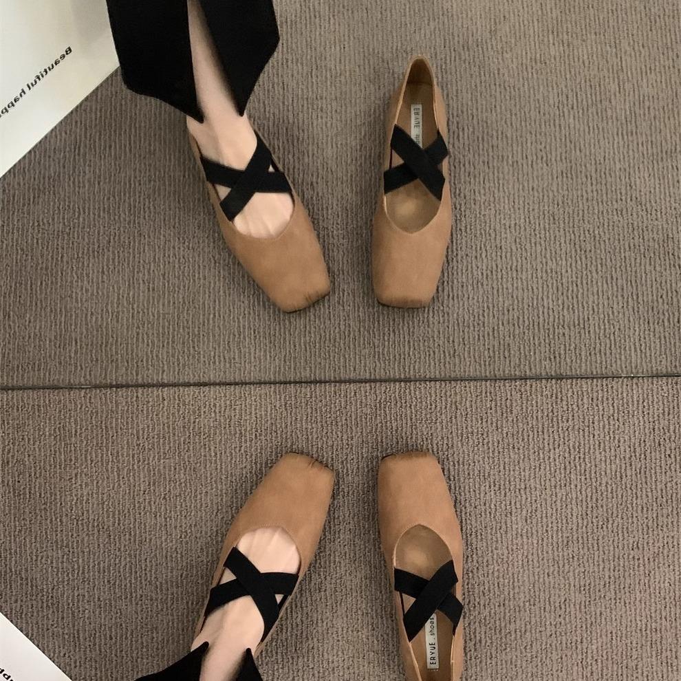 Модная обувь Женская эластичная обувь Мэри Джейн сандалии на плоской подошве в стиле ретро балетки слипоны женские уличные весенние летние осенние туфли