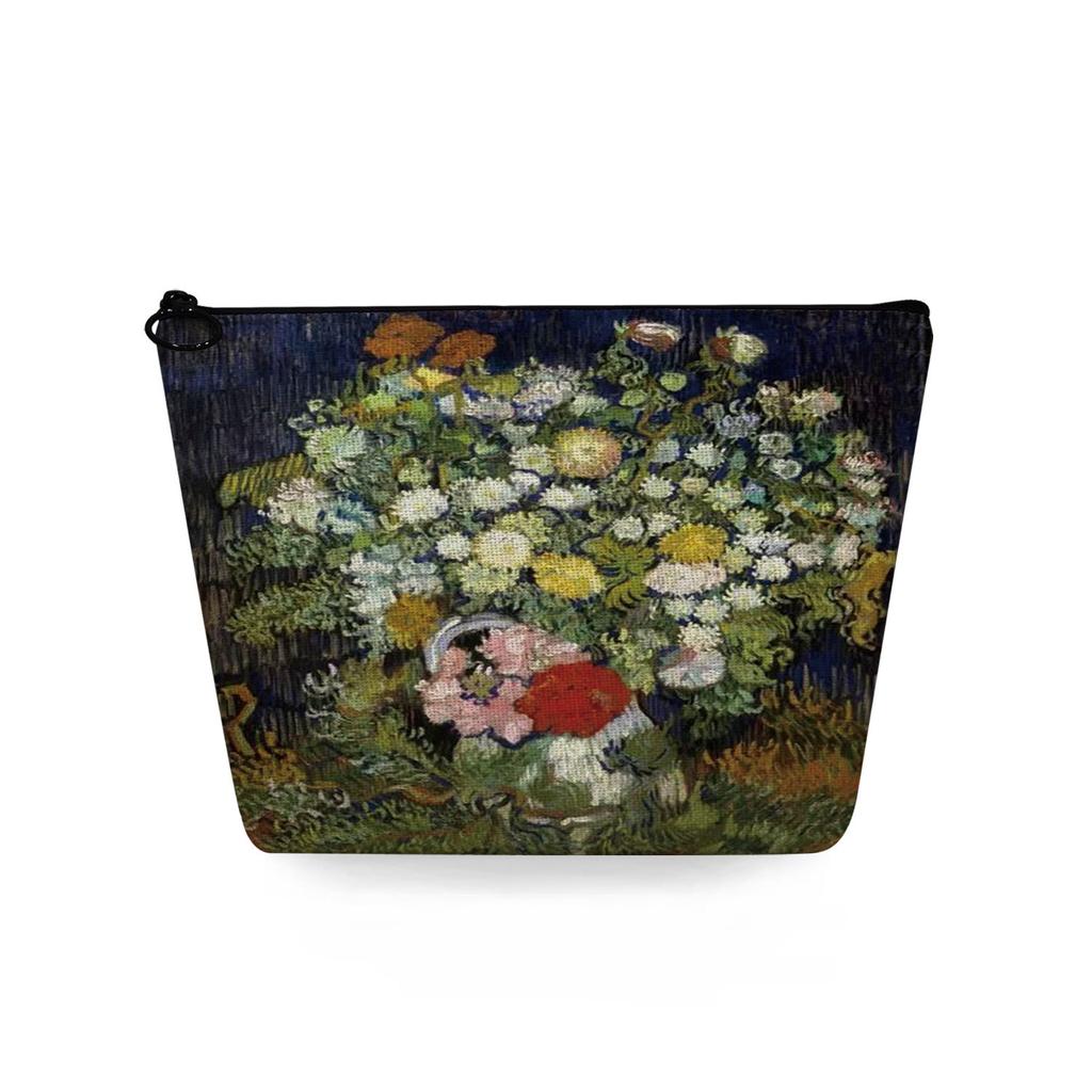 Женская косметичка с принтом масляной живописи для организации туалетных принадлежностей, дорожный органайзер для хранения, 6861