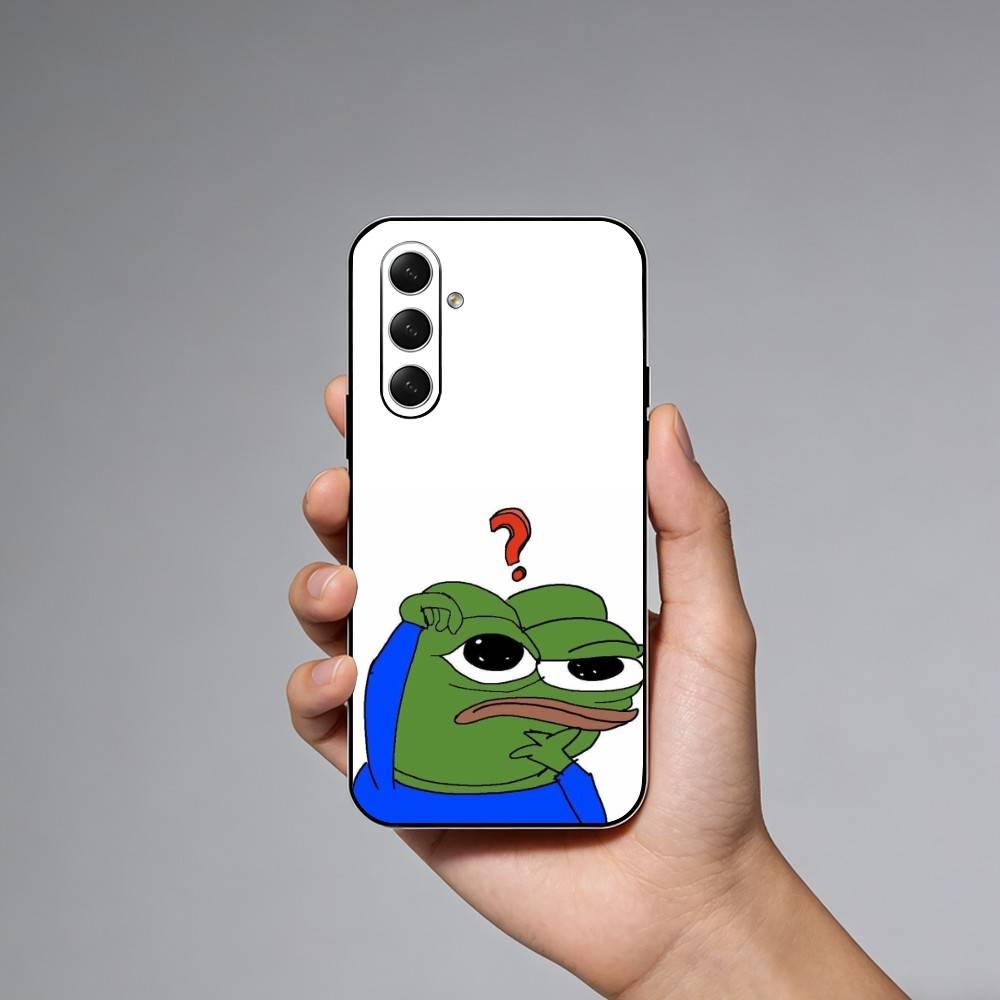 Чехол для телефона P-Pepe The Funny Frog для Samsung Galaxy A73, A21s, A22, A31, A52, A53, A71, A41, Мягкий черный корпус
