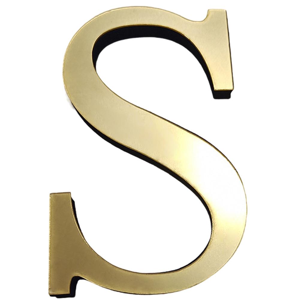 20см 3D Акриловые Английские Буквы Наклейки на Стену Декоративные Буквы Настенные Украшения Золотой Алфавит Настенные Орнаменты для Настенного Искусства