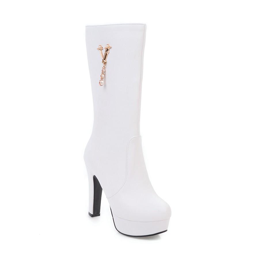 Женские короткие сапоги на высоком каблуке, новые осенне-зимние непромокаемые однотонные короткие ботинки на платформе и толстом каблуке